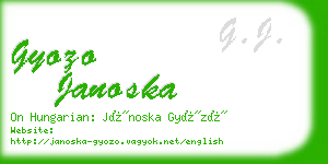 gyozo janoska business card